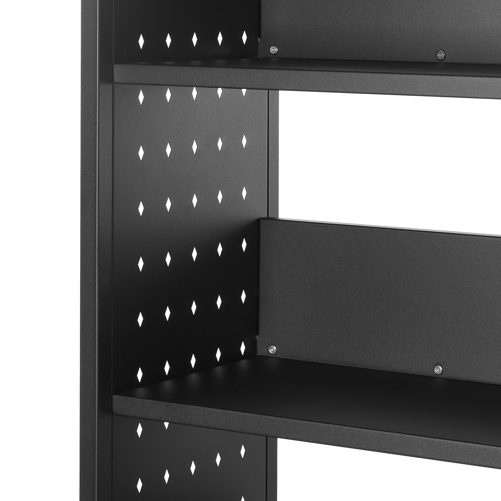 3-tier Rolling Book Cart With Single Sided Shelves In Black_voghion.com